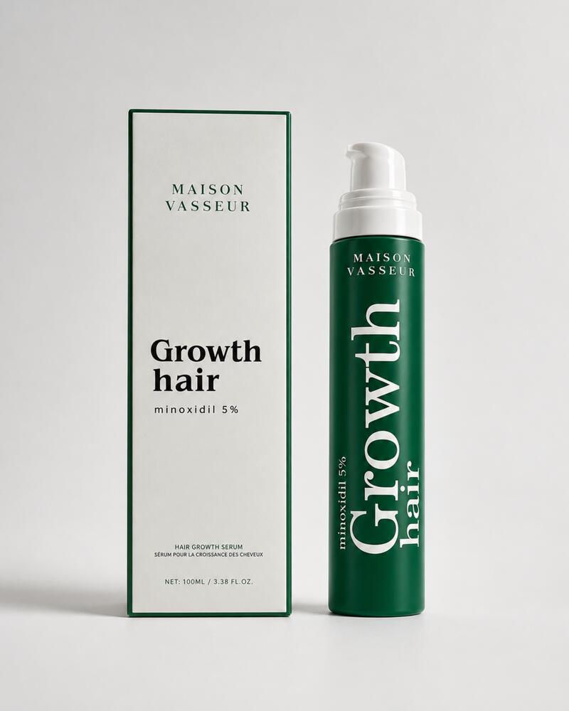 Maison Vasseur hair growth serum box and bottle