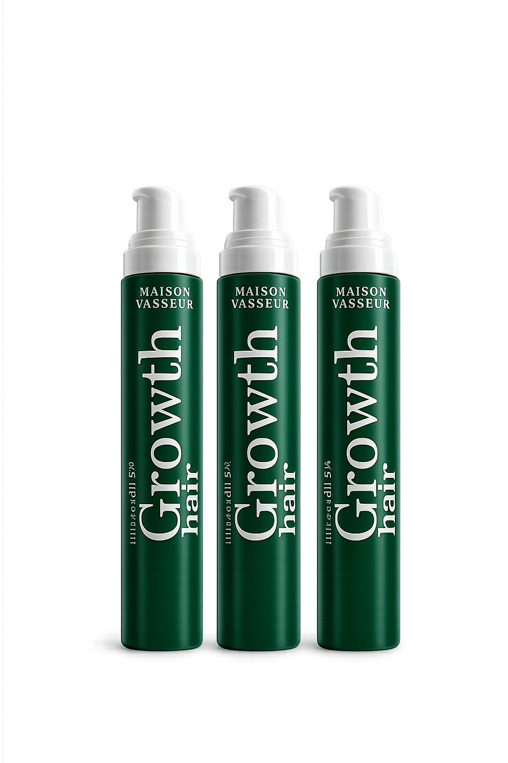 3 bottles of Maison Vasseur Growth Hair serum